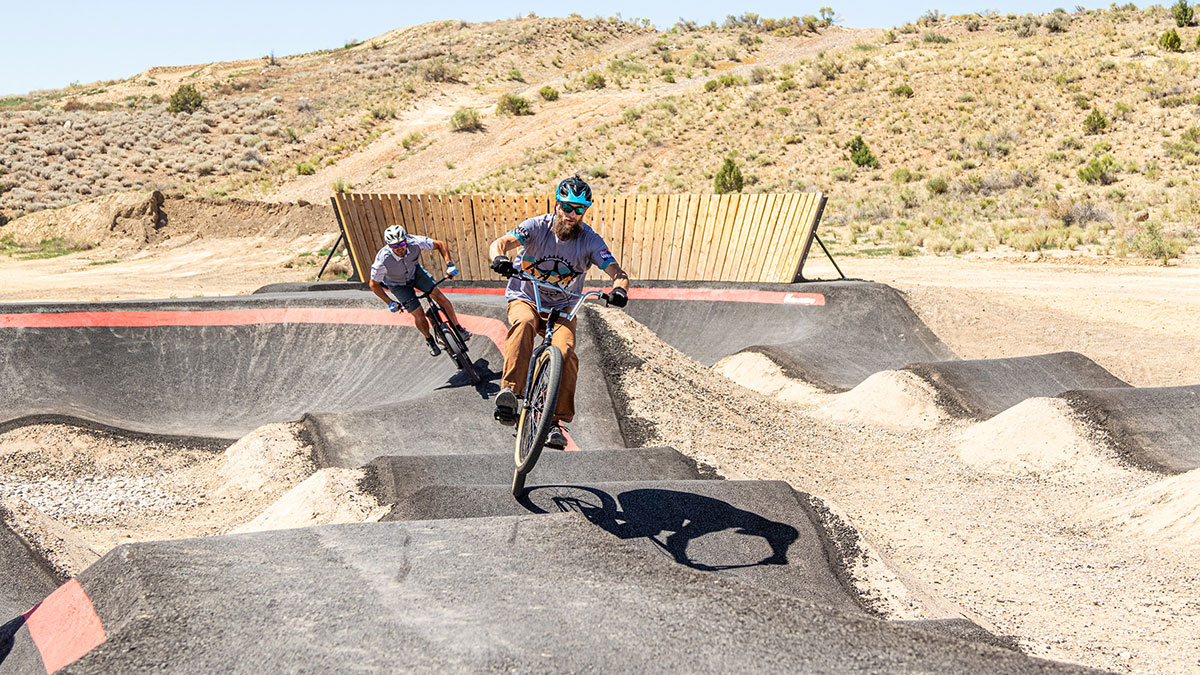 Students on the San Juan College Pump Bike Track