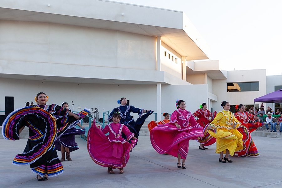 Dancers at the Fiesta at Sunset event for Hispanic Heritage Month at San Juan College.