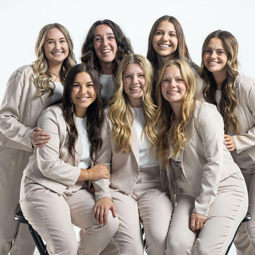 Group of women standing together from the BYU Noteworthy group